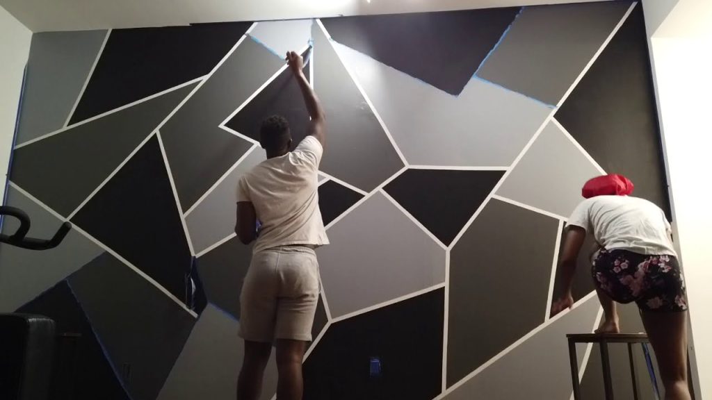 Geometric wall paint has become a popular trend in interior design, offering a unique and visually striking way to transform living spaces.