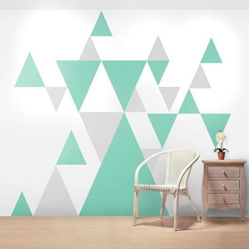 Accent wall geometric wall paint has become a popular choice for accent walls, adding visual interest, depth,