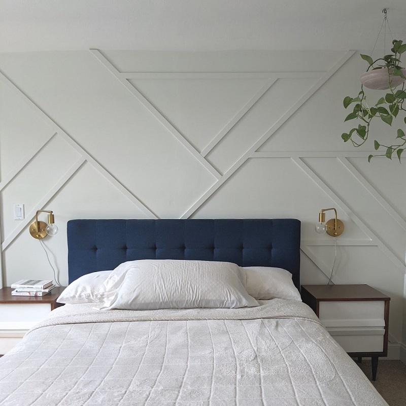 geometric accent wall paint