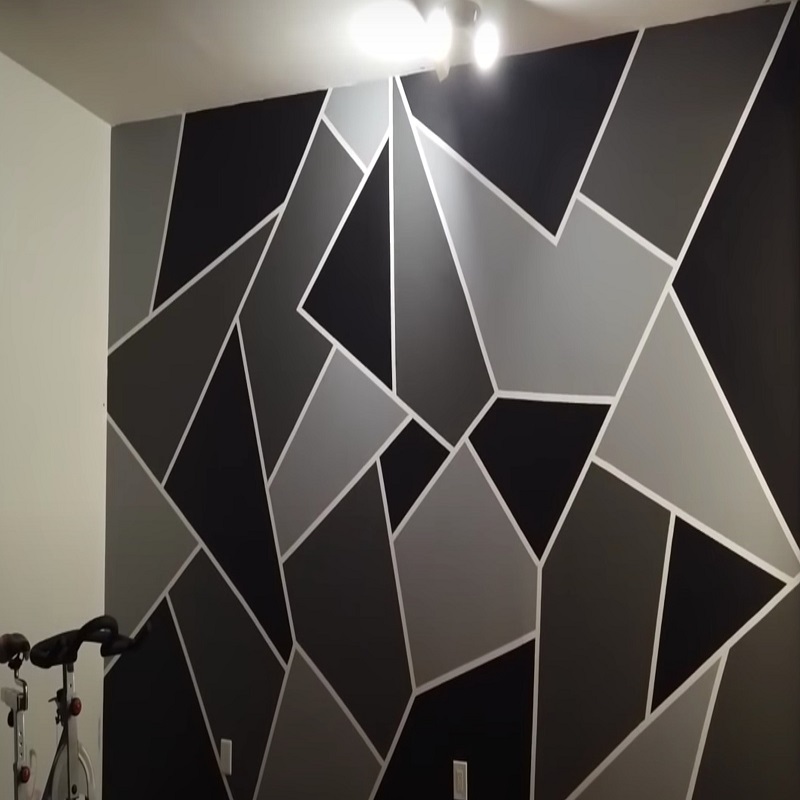 geometric accent wall paint