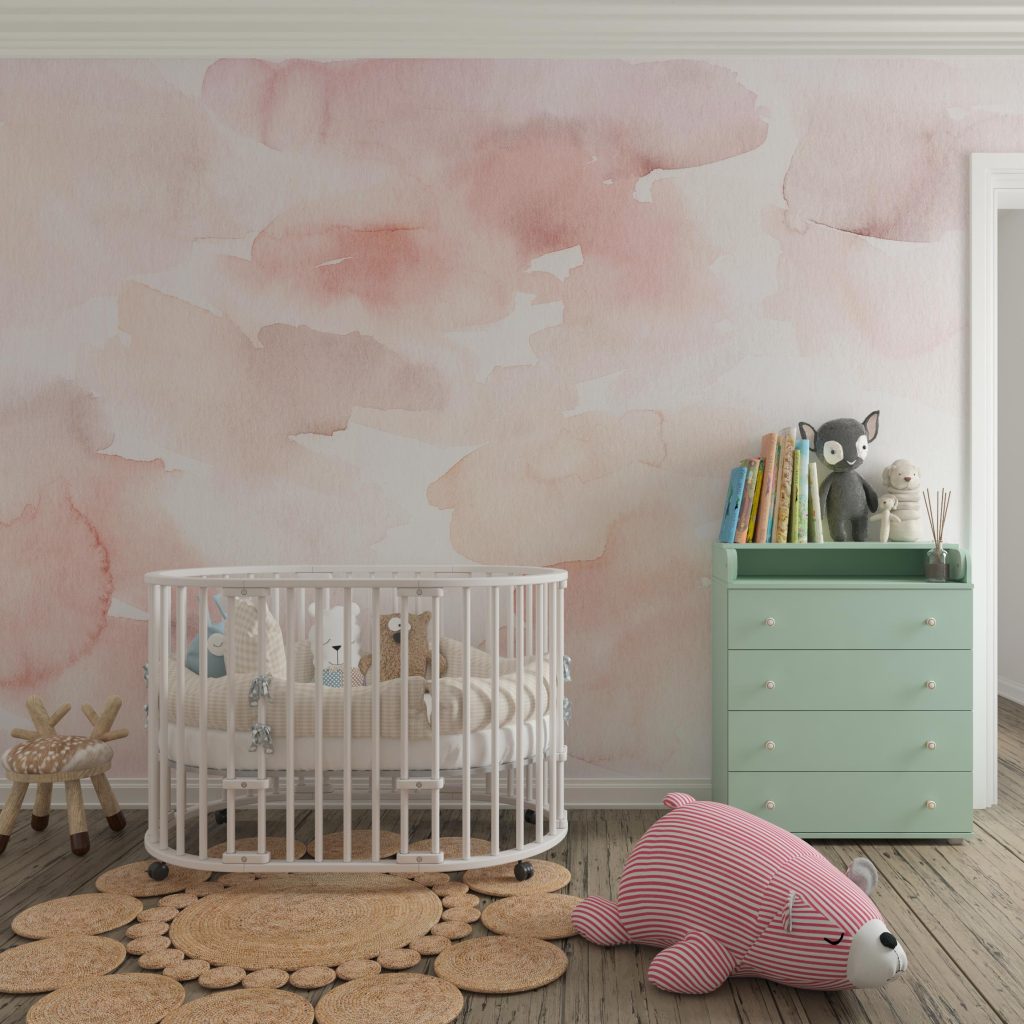 Light pink wallpaper for room