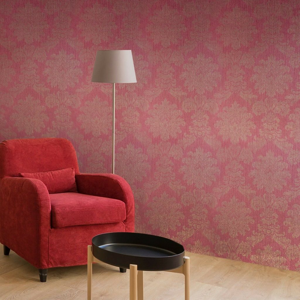 red wallpaper for room