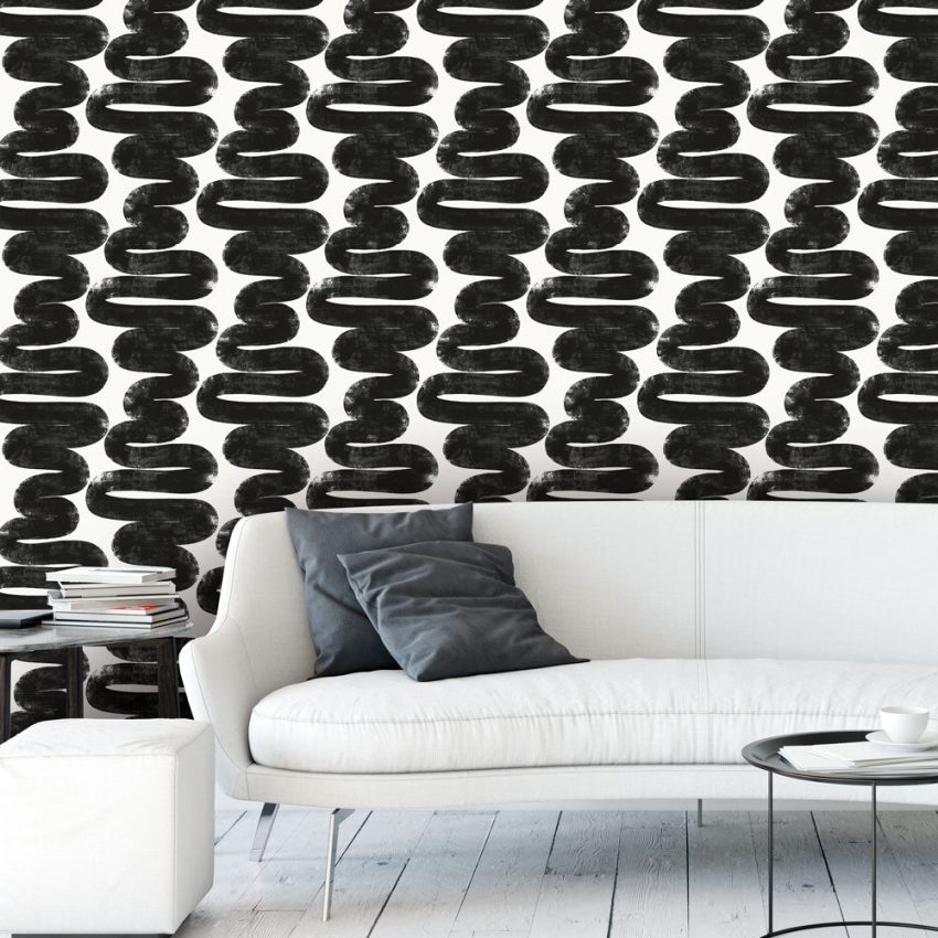 Black and white wallpaper for room