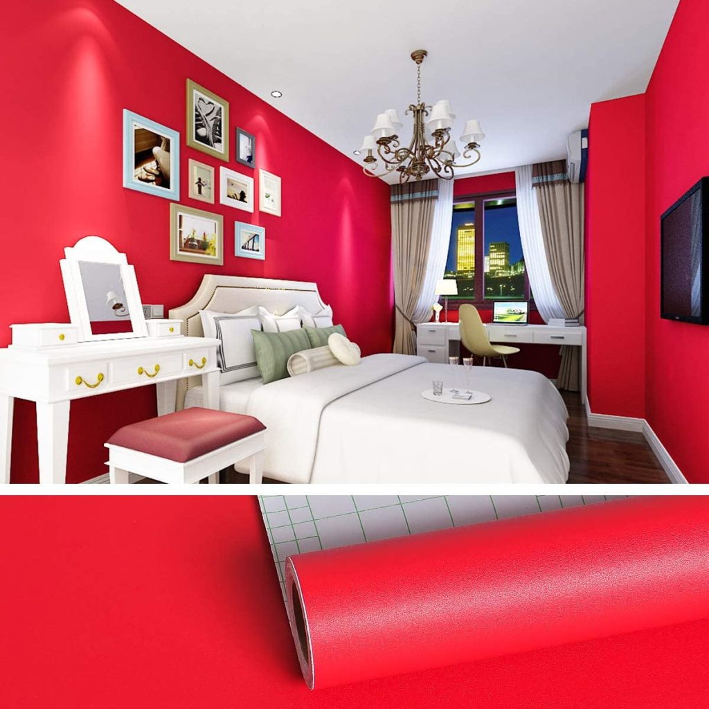 red wallpaper for room