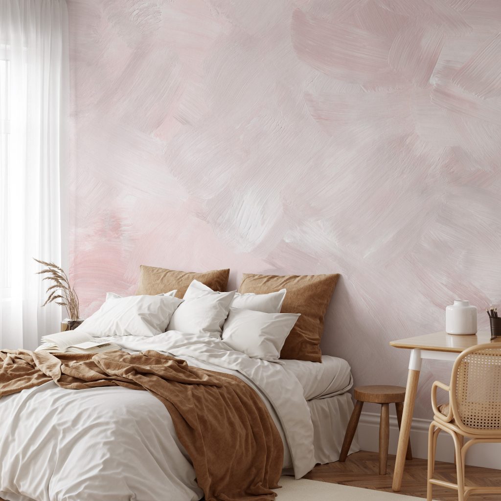 Light pink wallpaper for room