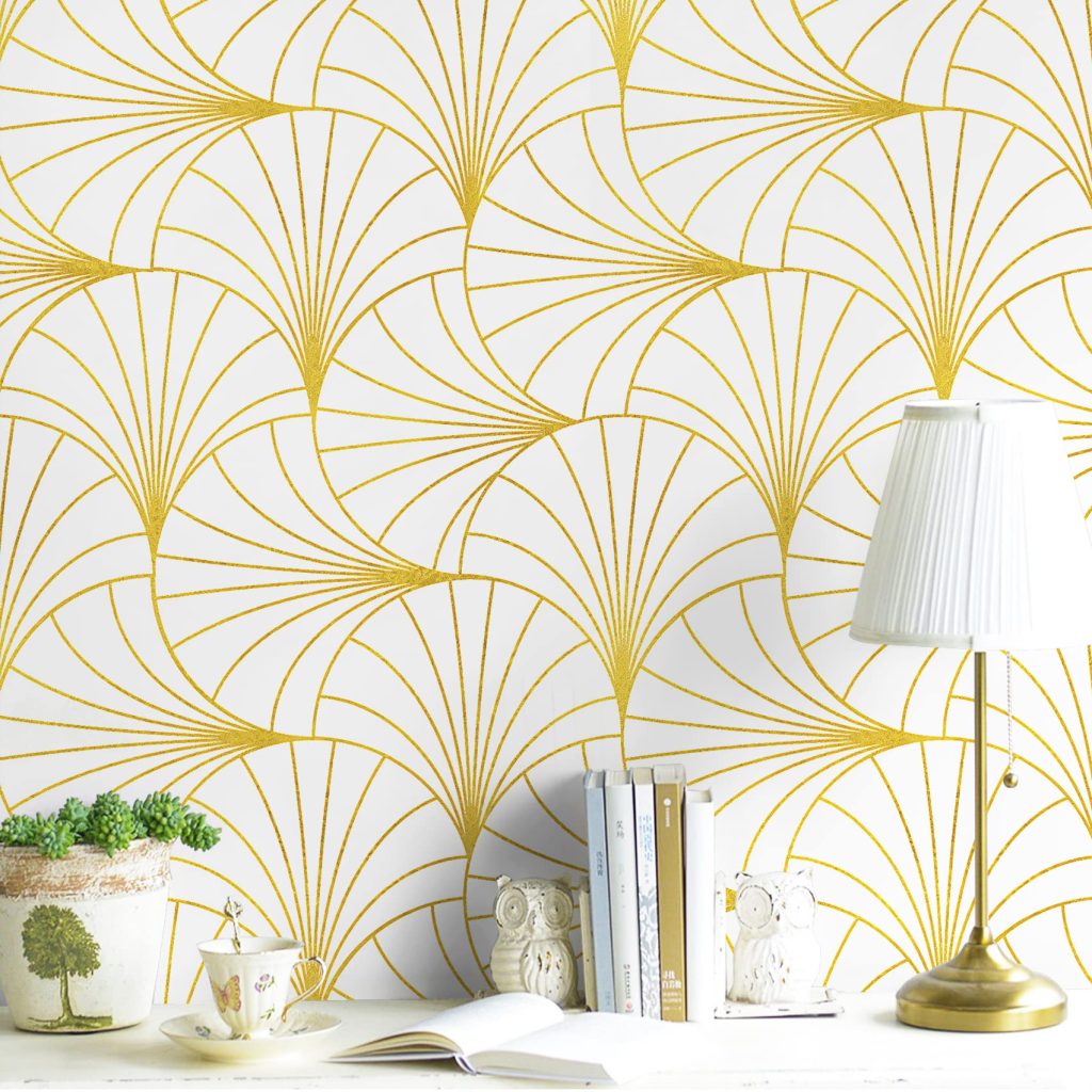 Gold wallpaper peel and stick