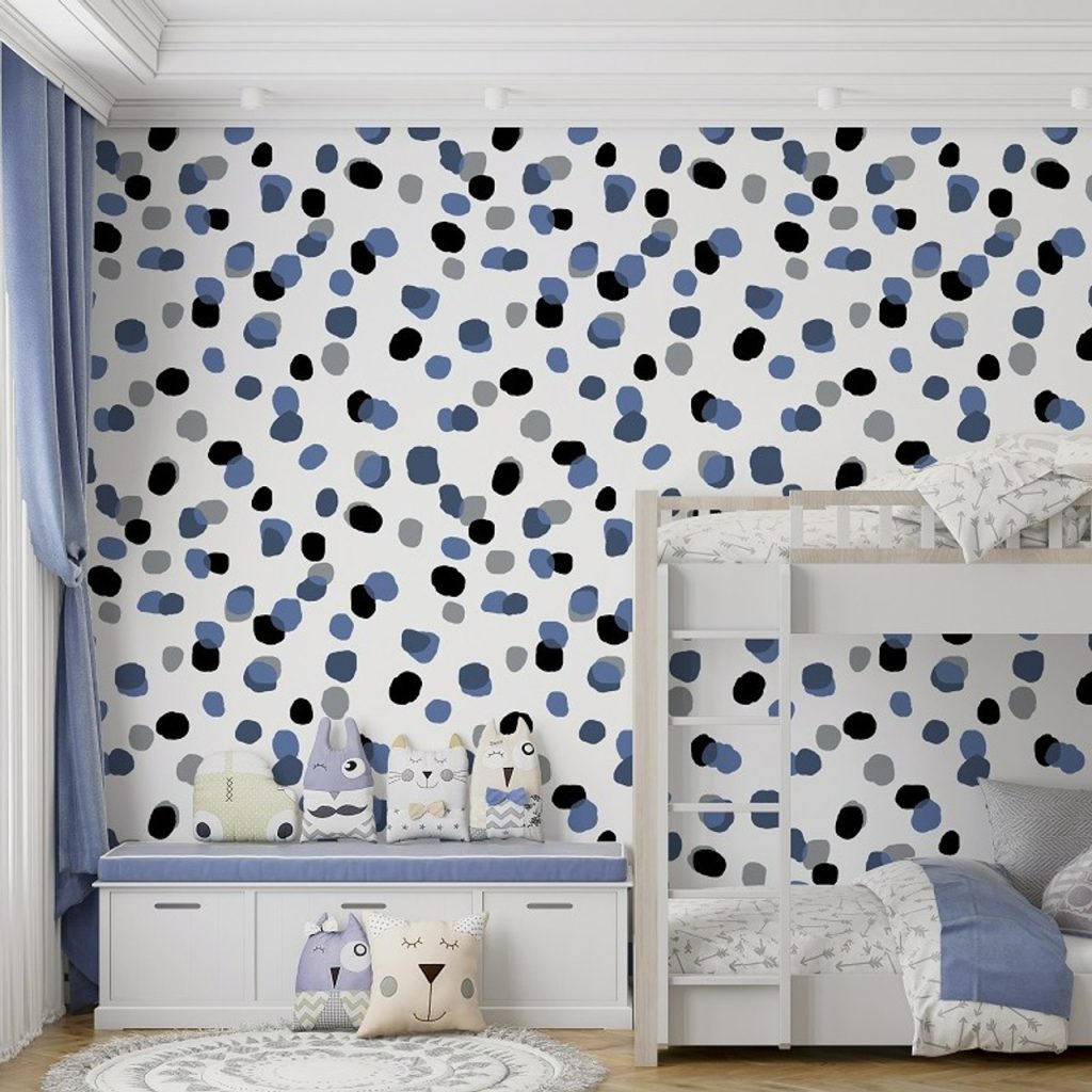 Blue and white wallpaper peel and stick