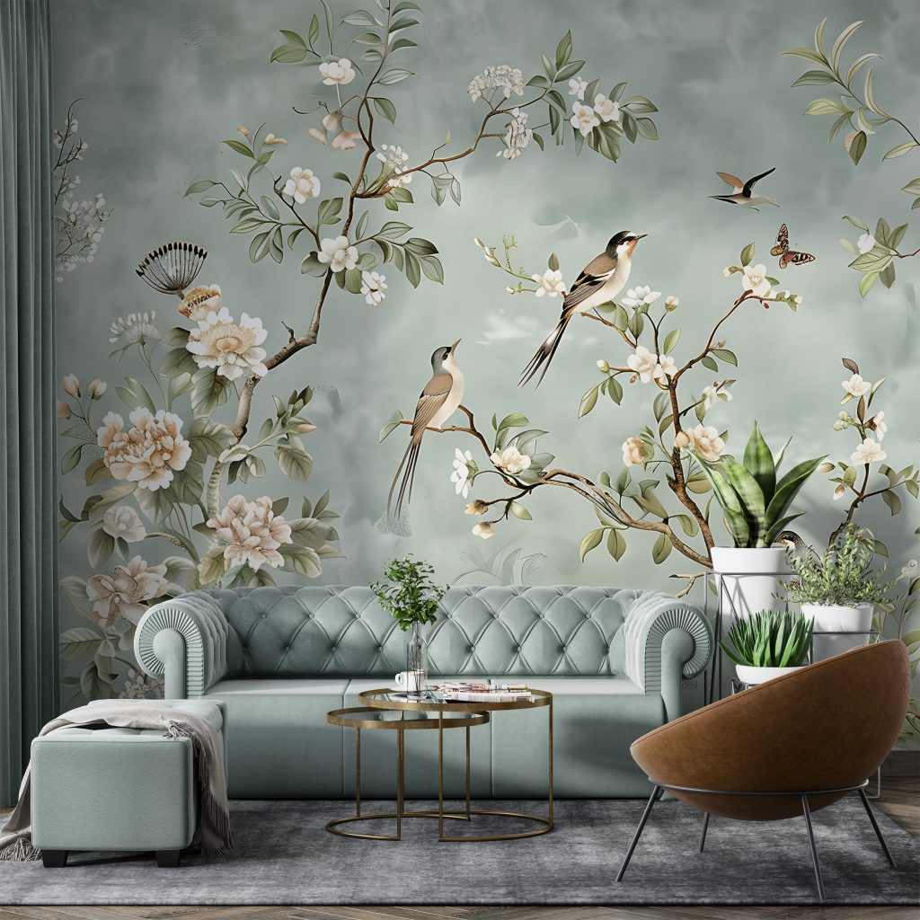 Chinoiserie wallpaper peel and stick