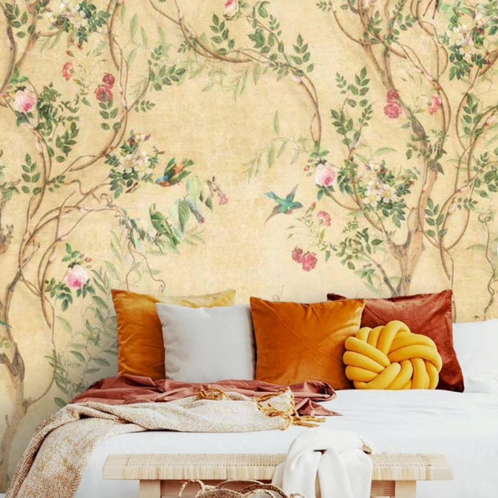 Chinoiserie wallpaper peel and stick