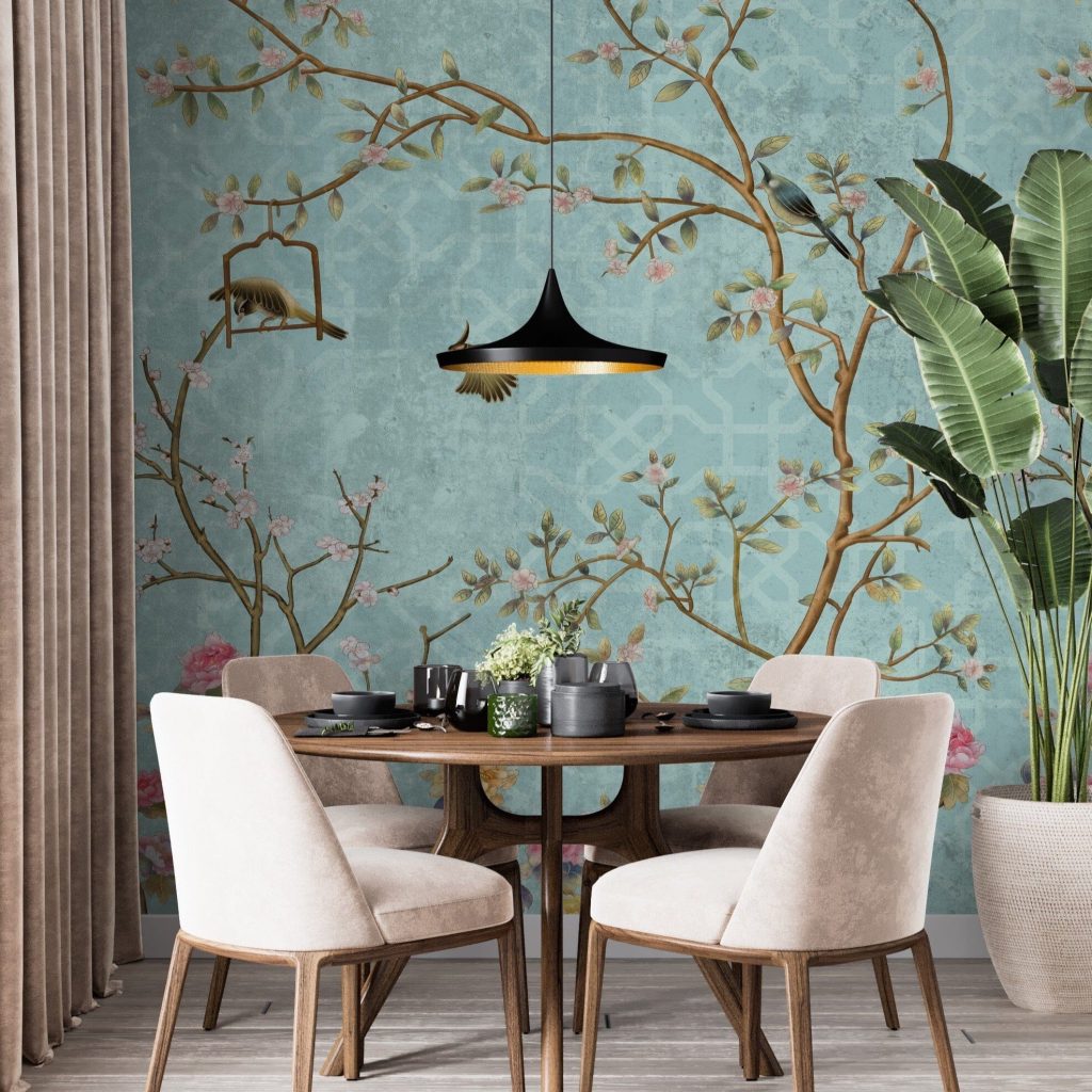 Chinoiserie wallpaper peel and stick