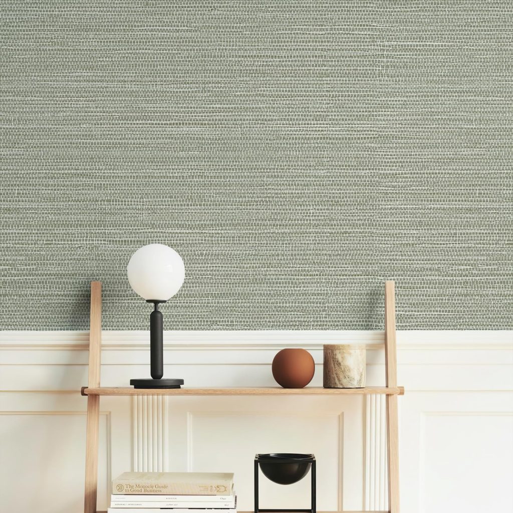 Peel and stick grasscloth wallpaper