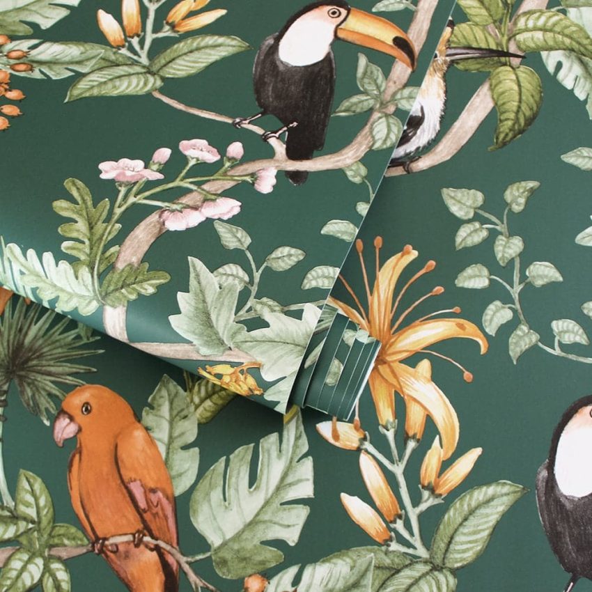 Peel and stick wallpaper birds