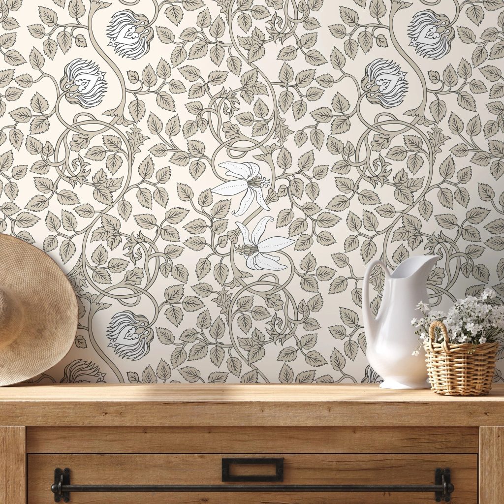 Neutral wallpaper peel and stick