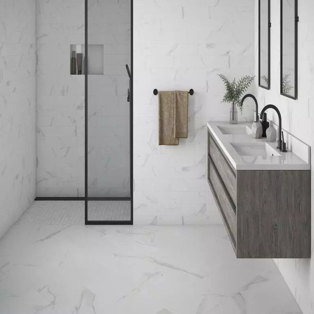 white ceramic tile