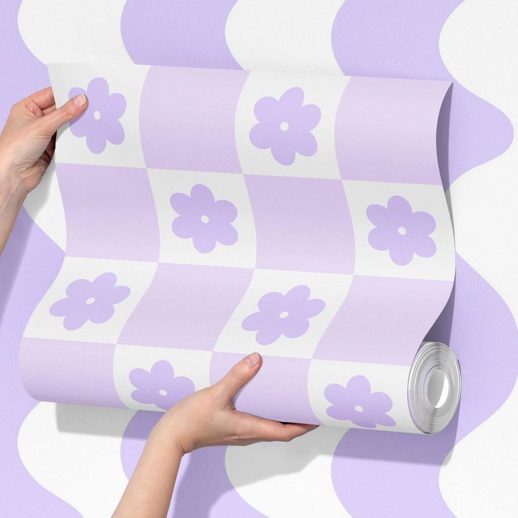 purple wallpaper for room