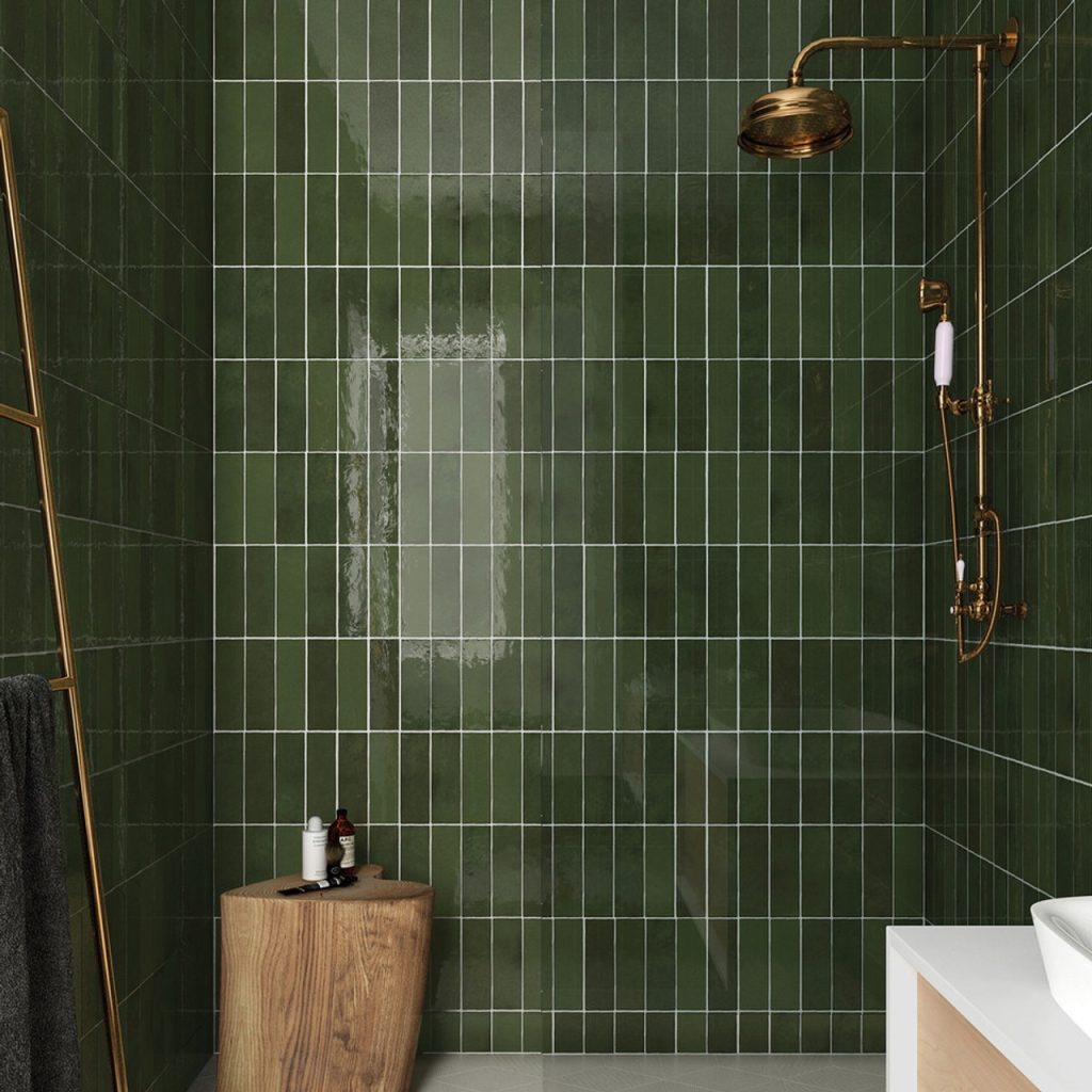 green ceramic tile