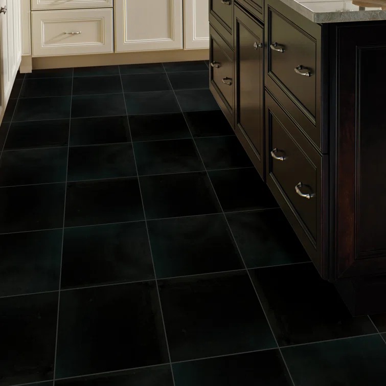 black ceramic tile