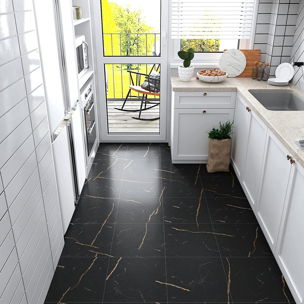 black ceramic tile