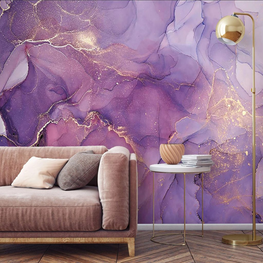 purple wallpaper for room