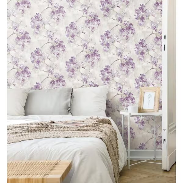 purple wallpaper for room